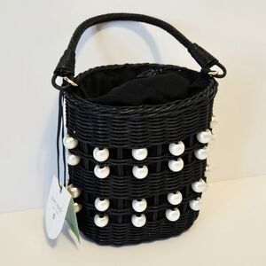 KATE SPADE x Target Pearl Embellished Basket Bucket Bag NWT